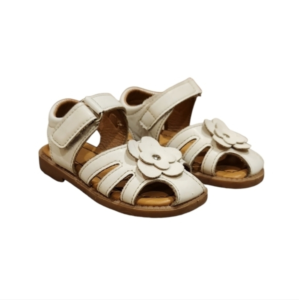 Toddler Girls Floral Summer Sandals Little Kids Rubber Sole PU Leather Outdoors